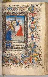 Timer for Karl den Adelige, konge af Navarra 1361-1425: fol. 192r, Nedstigning fra korset, ca. 1405.