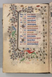Timer for Karl den Adelige, konge af Navarra 1361-1425: fol. 1v, januar, ca. 1405.