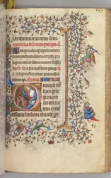 Timer for Karl den Adelige, konge af Navarra 1361-1425, fol. 278r, St. George, ca. 1405.