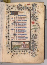 Timer for Karl den Adelige, konge af Navarra 1361-1425: fol. 2. februar, ca. 1405.