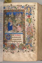 Timer for Karl den Adelige, konge af Navarra 1361-1425: fol. 88r, Flugt til Egypten Vesper, ca. 1