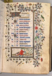Timer for Karl den Adelige, konge af Navarra 1361-1425: fol. 9r, september, ca. 1405.