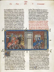 Royal 16 G. VI f.385 Et slag med John, konge af England, og Louis VIII på marchen, fra 