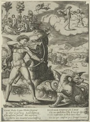 Apollo Slaying Python, plade en fra The History of Apollo and Daphne