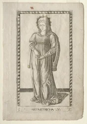 Aritmetik fra Tarocchi, serie C: Liberal Arts, #25, før 1467.