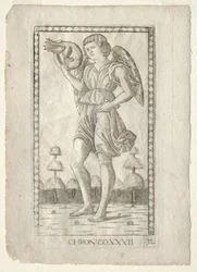Genius of Time fra Tarocchi, serie B: Cosmic Principles & Virtues, #32, før 1467.
