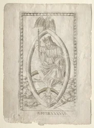 Jupiter fra Tarocchi, serie A: Firmaments of the Universe, #46, før 1467.