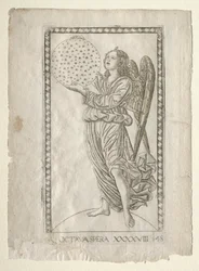 The Angel of the Eighth Sphere fra Tarocchi, serie A..., før 1467.