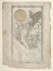 The Angel of the Ninth Sphere fra Tarocchi, serie A..., før 1467.