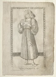 The Merchant from the Tarocchi, serie E: Conditions of Man, #4, før 1467.