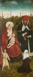 The Family of Saint Anne Triptykon, venstre panel, ca 1500-1510.