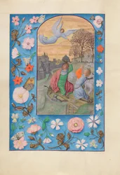Dronning Isabella den Katolskes timer, dronning af Spanien:  Fol. 131v, Bebudelsen til hyrderne