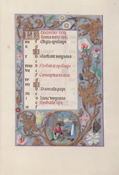 Hours of Dronning Isabella den Katolik, Dronning af Spanien: Fol. 13r, december, ca. 1500.