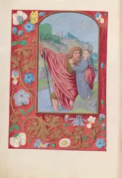 Dronning Isabella den Katolskes timer, dronning af Spanien:  Fol. 179v, Sankt Kristoffer