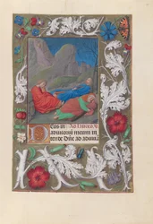 Dronning Isabella den Katolskes timer, dronning af Spanien:  Fol. 57r, Smerten i haven