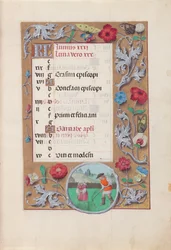 Dronning Isabella den Katolskes timer, dronning af Spanien:  Fol. 7r, juni