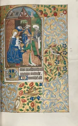 Timebog Brug af Rouen: fol. 64r, Tilbedelse af Magi, ca. 1470.