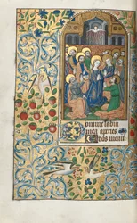 Timebog Brug af Rouen: fol. 99v, pinsedag, ca. 1470.