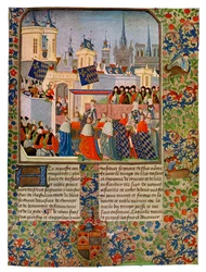 Dronning Isabellas indtog i Paris, c1385 15. århundrede.