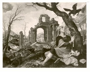 Hollandsk: Elias fodret af ravnen Elias fodret af ravnen