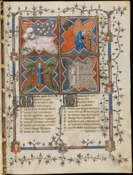 Miniature fra et manuskript af den romerske de la Rose af Guillaume de Lorris og Jean de Meun, 1353
