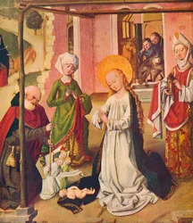 Tilbedelse af barnet, c1480 1907