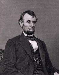 Abraham Lincoln, indgraveret fra et fotografi af William G. Jackman (gravering)