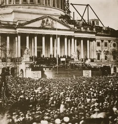 Indsættelse af præsident Lincoln, 4. marts 1861 (fotogravure)