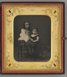 Uden titel portræt af to piger, 1861.