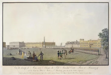 Udsigt over Marsmarken og Marmorpaladset i Sankt Petersborg, 1804