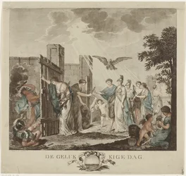 Allegori om inddrivelsen af ​​stadholder William V, 1787 The Happy Day (titel på objekt)