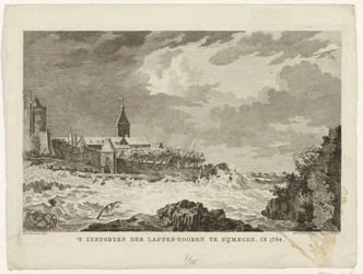 Kollaps af Lappetårnet i Nijmegen, 1784 Kollaps af Lappetårnet i Nijmegen. I 1784 (titel på objekt)
