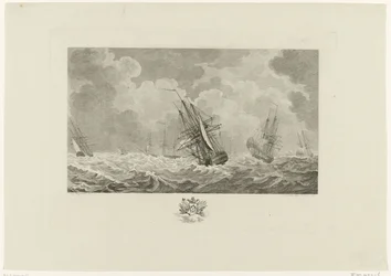 Den hollandske flåde i stormen, 1784