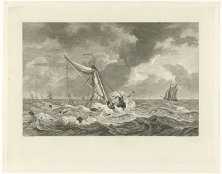 Strande ved skipper Klaas Ringels kaj ved Texel, 1778
