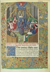 Xenofons Anabasis oversat af Claude de Seyssel: dedikationsscene, manuskriptet er en gave fra oversætteren til Ludvig XII.