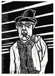 Southwark Man, 2013 (linoleumssnit)