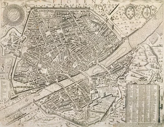 Kort over Firenze, 1595
