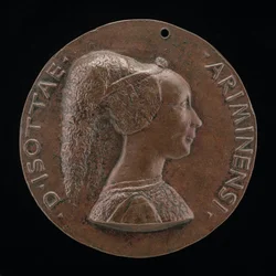 Isotta degli Atti, 14321433-1474, elskerinde 1446, derefter hustru efter 1453, af Sigismondo Malatesta [obv.