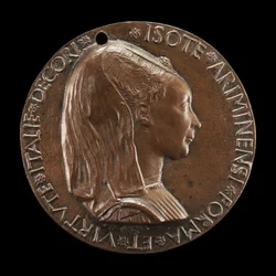 Isotta degli Atti, 14321433-1474, elskerinde 1446, derefter hustru efter 1453, af Sigismondo Malatesta [obv.