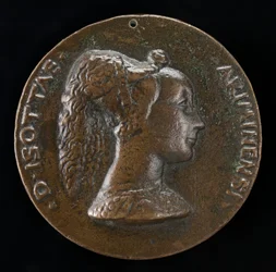 Isotta degli Atti, 14321433-1474, elskerinde 1446, derefter hustru efter 1453, af Sigismondo Malatesta [obv.