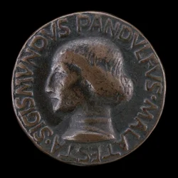 Sigismondo Pandolfo Malatesta, 1417-1468, herre over Rimini og Fano [forside], 1447.