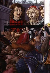 The Massacre of the Innocents, detalje af to tilskuere, der observerer blodbadet fra paladset