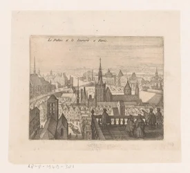 Ansigt i Paris Le Palais et le louvre i Paris (titel på objekt) Syv franske landskaber og bybilleder (serietitel)