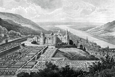 Heidelberg Slot, Tyskland, i 1620 1903.