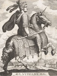Tavle 9: Kejser Vitellius til hest, fra 