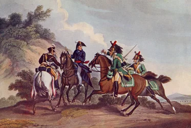 Franske dragoners tilfangetagelse af general Paget under tilbagetoget fra Burgos i Halvø-krigen