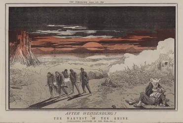 Efter Weissenburg! eller Rhinens høst (farve litho)