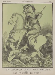 St Dragon and the George eller, er det kommet til dette? (farve litho)