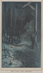 Kuren mod mord! eller, Justice Cling to the Gallows (farve litho)