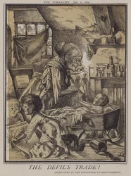 Djævelens handel! (farve litho)